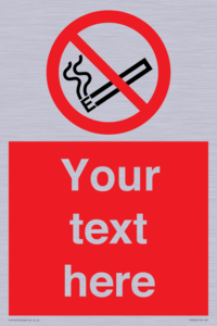 Custom No E-cigarettes / Vaping Sign